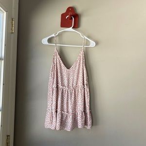 Sienna Sky White Floral Ruffle Detail Tank Top S